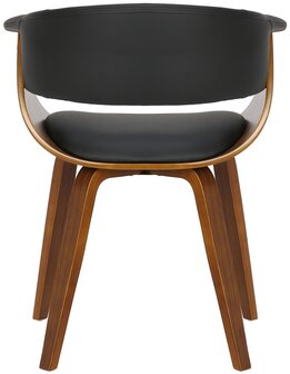 Set van 2 Brecu Eetkamerstoelen zwart, Zwart