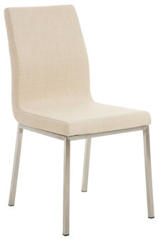 Set van 2 eetkamerstoelen Calmor stof Creme