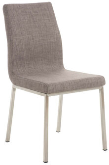 Set van 2 eetkamerstoelen Calmor stof grijs, Grijs