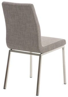 Set van 2 eetkamerstoelen Calmor stof grijs, Grijs