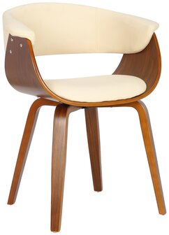 Set van 2 Brecu Eetkamerstoelen Creme