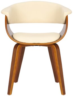 Set van 2 Brecu Eetkamerstoelen Creme