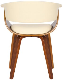 Set van 2 Brecu Eetkamerstoelen Creme