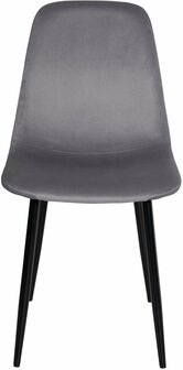 Set van 4 Nepiar eetkamerstoelen donkergrijs,Fluweel, Grijs