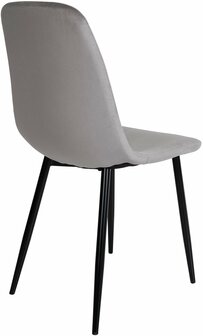 Set van 4 Nepiar eetkamerstoelen grijs,Fluweel, Grijs