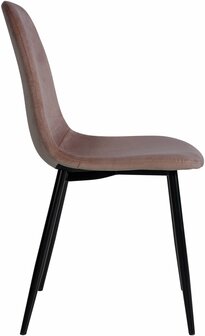 Set van 4 Nepiar eetkamerstoelen bruin,Fluweel, Bruin