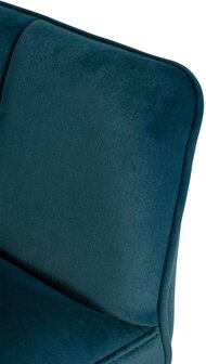 Barstoel Domasa W Fluweel met 4-poots frame, Groen