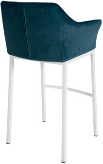 Barstoel Domasa W Fluweel met 4-poots frame, Groen