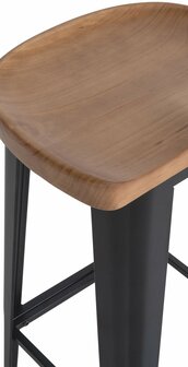 Barstoel Bermuda Rood, Zwart