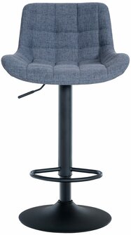 2-delige set barkrukken Tevor Stof, Blauw