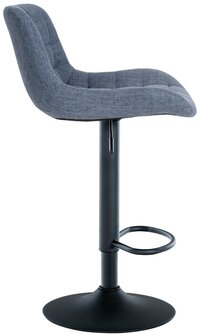 2-delige set barkrukken Tevor Stof, Blauw