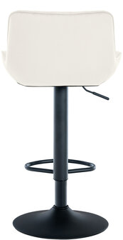 2-delige set barstoelen Manosi fluweel, Creme