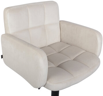 Barstoel Les Engalos Fluweel zwart, Creme