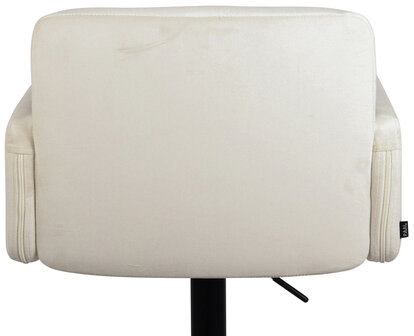 Barstoel Les Engalos Fluweel zwart, Creme