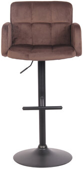 Barstoel Les Engalos Fluweel zwart, Bruin