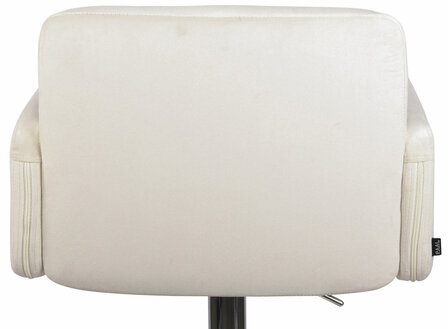Barstoel Les Engalos Fluweel chroom, Creme