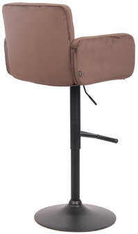 Barstoel Les Engalos Fluweel zwart, Bruin