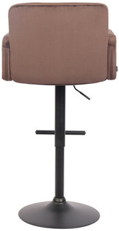 Barstoel Les Engalos Fluweel zwart, Bruin