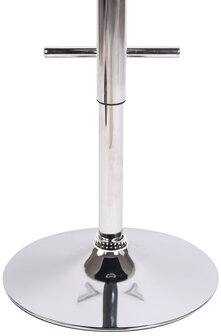 Barstoel Les Engalos Fluweel chroom, Creme