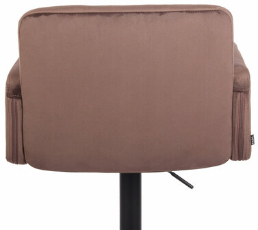 Barstoel Les Engalos Fluweel zwart, Bruin