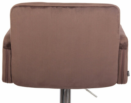 Barstoel Les Engalos Fluweel chroom, Bruin