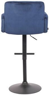 Barstoel Les Engalos Fluweel zwart, Blauw