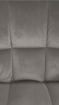Barstoel Domasa B Fluweel met 4-poots frame, Grijs