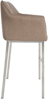 Barstoel Demosa A Filz met 4-poots frame, Taupe