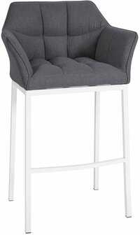 Barstoel Domasa W Vilt met 4-poots frame, Grijs