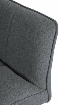 Barstoel Domasa W Vilt met 4-poots frame, Grijs