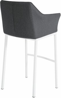 Barstoel Domasa W Vilt met 4-poots frame, Grijs