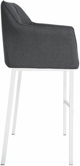Barstoel Domasa W Vilt met 4-poots frame, Grijs