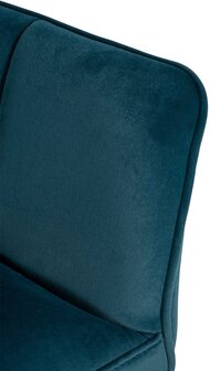 Barstoel Domasa B Fluweel met 4-poots frame, Groen