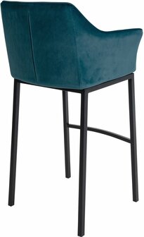 Barstoel Domasa B Fluweel met 4-poots frame, Groen