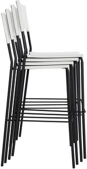 Barstoel Bermuda Rood, Wit