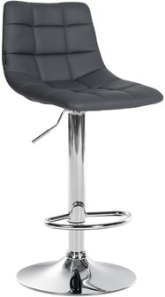 2-delige set barstoelen Jirra kunstleer chroom, Grijs