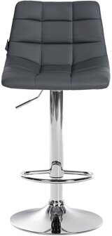 2-delige set barstoelen Jirra kunstleer chroom, Grijs