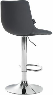 2-delige set barstoelen Jirra kunstleer chroom, Grijs