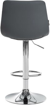 2-delige set barstoelen Jirra kunstleer chroom, Grijs