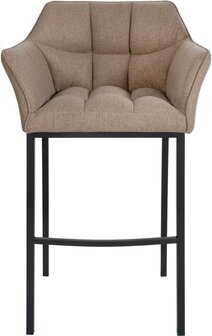 Barstoel Domasa B Vilt met 4-poots frame, Taupe