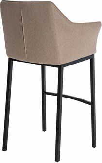 Barstoel Domasa B Vilt met 4-poots frame, Taupe