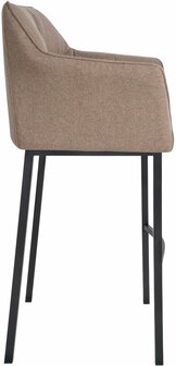 Barstoel Domasa B Vilt met 4-poots frame, Taupe