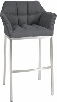 Barstoel Demosa A Filz met 4-poots frame, Grijs