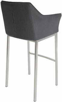 Barstoel Demosa A Filz met 4-poots frame, Grijs