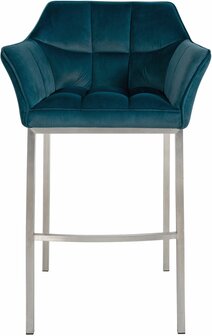 Barstoel Demosa A Samt met 4-poots frame, Groen
