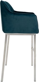 Barstoel Demosa A Samt met 4-poots frame, Groen