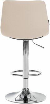 2-delige set barstoelen Jirra kunstleer chroom, Creme