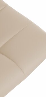 2-delige set barstoelen Jirra kunstleer chroom, Creme