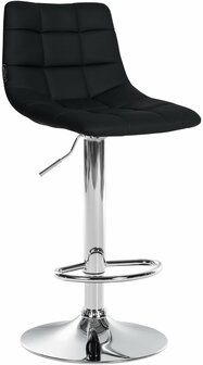 2-delige set barstoelen Jirra kunstleer chroom, Zwart