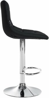 2-delige set barstoelen Jirra kunstleer chroom, Zwart
